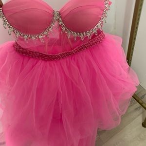 Pink dress with train, Tag Still On & Never Worn.